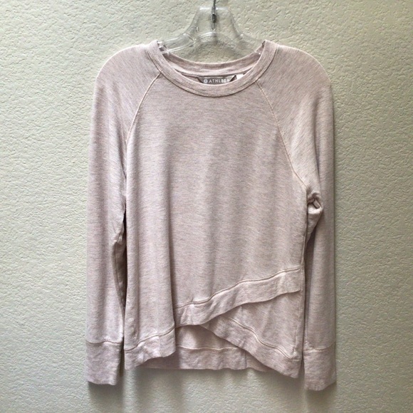 Athleta Tops - Athleta Sweatshirt Heather Criss Cross Tulip Hem